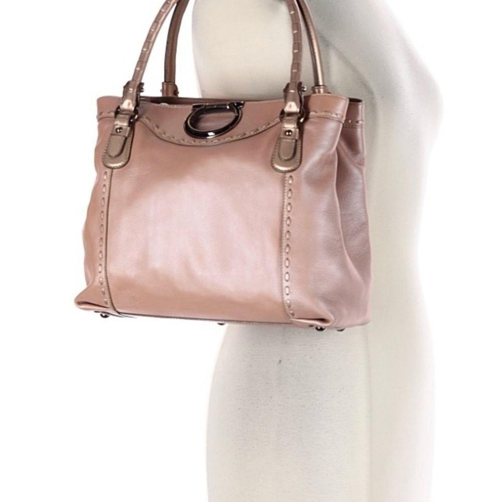 Vintage Ferragamo Elegant Tan Leather Handbag